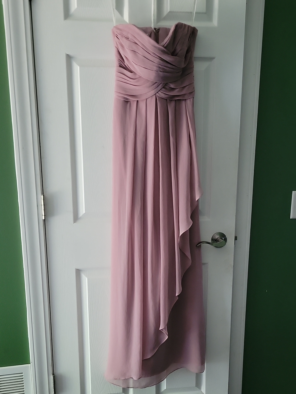 Strapless Sweetheart Dusty Rose Chiffon Evening Dress - David's Bridal